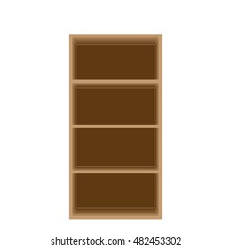 Bookcase. Blank Bookshelves.