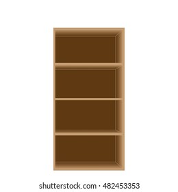 Bookcase. Blank Bookshelves.