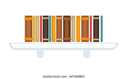 Bookcase with books