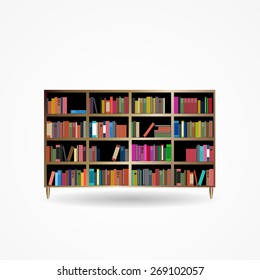 Buchkasten mit Vektorillustration des Buchsymbols EPS10