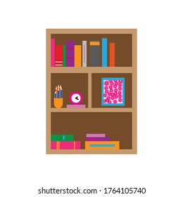 bookcase color icon illustration. vector design
