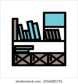 A bookcase, of course for storing reading books, to make it easier for readers