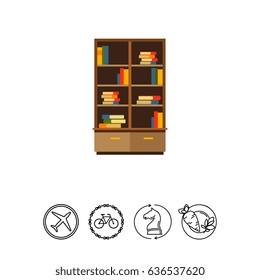 Bookcase  flat icon