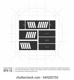 Bookcase furniture icon