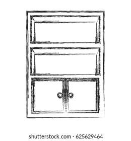 bookcase furniture wooden sketch