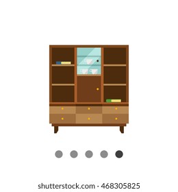 Bookcase with glass door