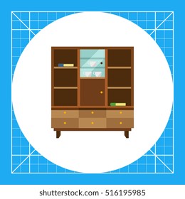 Bookcase with glass door