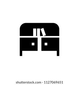 bookcase glyph icon. Element of furniture icon for mobile concept and web apps. This bookcase glyph icon can be used for web and mobile. Premium icon on white background