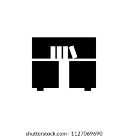 bookcase glyph icon. Element of furniture icon for mobile concept and web apps. This bookcase glyph icon can be used for web and mobile. Premium icon on white background