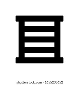 icono de biblioteca con color negro