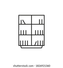 bookcase icon element of furniture icon for mobile concept and web apps. Thin line bookcase icon can be used for web and mobile. Premium icon on white background