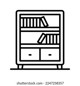 bookcase icon flat vecktor trendy popular simple