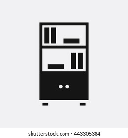 Bookcase icon illustration isolated vector sign symbol