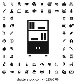 Bookcase icon illustration isolated vector sign symbol