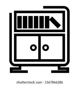 bookcase icon isolated sign symbol vector illustration - high quality black style vector icons
