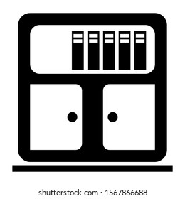 bookcase icon isolated sign symbol vector illustration - high quality black style vector icons
