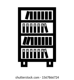 bookcase icon isolated sign symbol vector illustration - high quality black style vector icons
