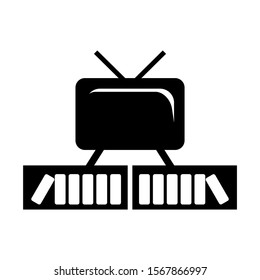 bookcase icon isolated sign symbol vector illustration - high quality black style vector icons
