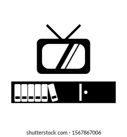 bookcase icon isolated sign symbol vector illustration - high quality black style vector icons
