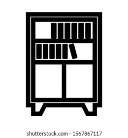 bookcase icon isolated sign symbol vector illustration - high quality black style vector icons
