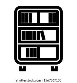 bookcase icon isolated sign symbol vector illustration - high quality black style vector icons
