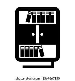 bookcase icon isolated sign symbol vector illustration - high quality black style vector icons
