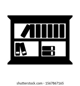 bookcase icon isolated sign symbol vector illustration - high quality black style vector icons
