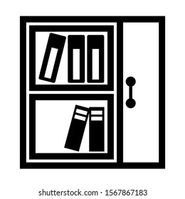 bookcase icon isolated sign symbol vector illustration - high quality black style vector icons
