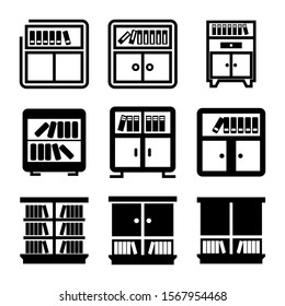 bookcase icon isolated sign symbol vector illustration - Collection of high quality black style vector icons
