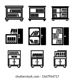 bookcase icon isolated sign symbol vector illustration - Collection of high quality black style vector icons
