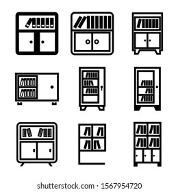 bookcase icon isolated sign symbol vector illustration - Collection of high quality black style vector icons
