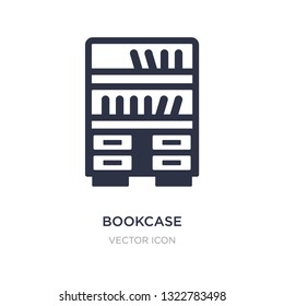 bookcase icon on white background. Simple element illustration from Furniture concept. bookcase sign icon symbol design.