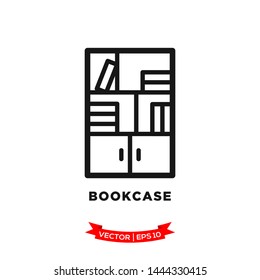 bookcase icon in trendy flat style