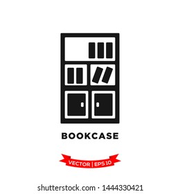 bookcase icon in trendy flat style