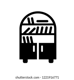 Bookcase icon. Trendy Bookcase logo concept on white background from Furniture and Household collection. Suitable for use on web apps, mobile apps and print media.