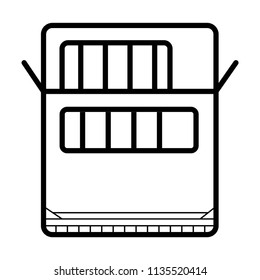 bookcase icon vector