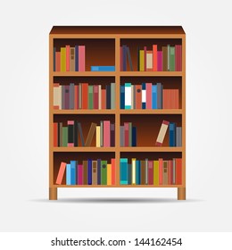 bookcase icon vector illustration