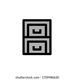 ilustración vectorial de icono de biblioteca plana 