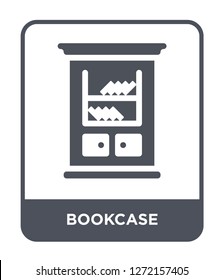 bookcase icon vector on white background, bookcase trendy filled icons from Furniture collection, bookcase simple element illustration