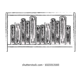 bookcase literature isolated icon