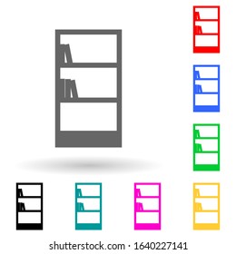 bookcase multi color style icon. Simple glyph, flat vector of furniture icons for ui and ux, website or mobile application