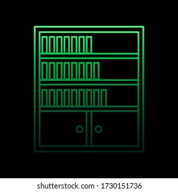 bookcase nolan icon. Simple thin line, outline vector of Furniture icons for ui and ux, website or mobile application