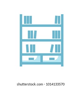 bookcase shady blue icon