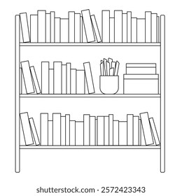 a bookcase with shelves and books on them
