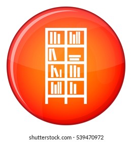 Bookcase in simple style isolated on white background vector illustration