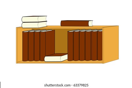 Bookcase vector