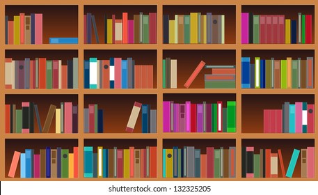 bookcase vector illustration