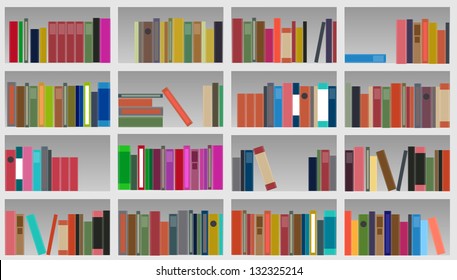 bookcase vector illustration