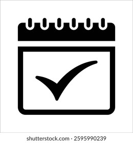 Booked Date Icon isolated on white background