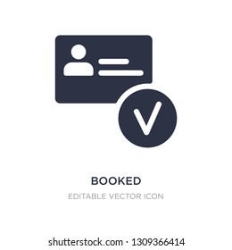 booked icon on white background. Simple element illustration from Education concept. booked icon symbol design.